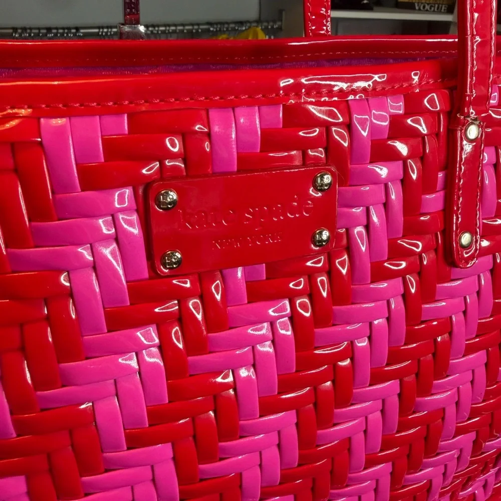 Kate Spade Vibrant Red and Pink Tote - Picture 2 of 11